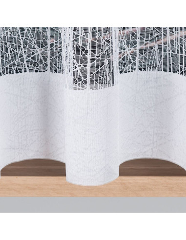 WIKTORIA Firanka żakardowa gotowa na prosto, szerokość 310 x wysokość 160cm, kolor 001 biały 018352