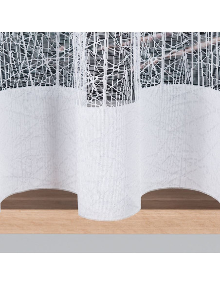 WIKTORIA Firanka żakardowa gotowa na prosto, szerokość 310 x wysokość 160cm, kolor 001 biały 018352