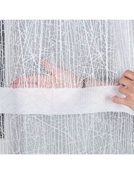 WIKTORIA Firanka żakardowa gotowa na prosto, szerokość 310 x wysokość 160cm, kolor 001 biały 018352