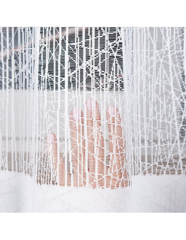 WIKTORIA Firanka żakardowa gotowa na prosto, szerokość 310 x wysokość 160cm, kolor 001 biały 018352