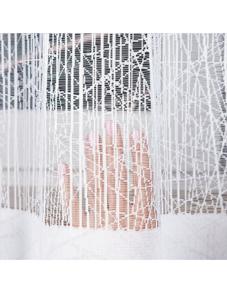 WIKTORIA Firanka żakardowa gotowa na prosto, szerokość 310 x wysokość 160cm, kolor 001 biały 018352