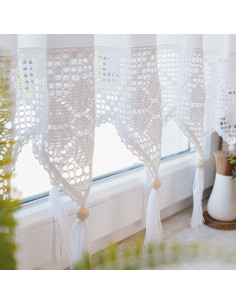 RACHELA Zazdrostka gotowa z ażurem, szerokość 150 x wysokość 75cm, kolor 001 biały 912432 2