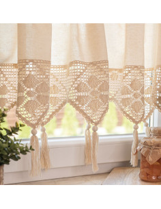 RACHELA Zazdrostka gotowa z ażurem, szerokość 100 x wysokość 75cm, kolor 012 kremowy 912432 2