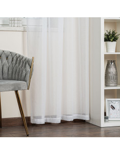 ETAMINA Firana gotowa na taśmie, szerokość 140 x wysokość 230cm, kolor 001 biały FG0003