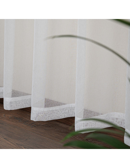 ETAMINA Firana gotowa na taśmie, szerokość 140 x wysokość 230cm, kolor 001 biały FG0003