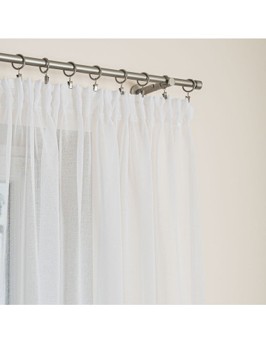 ETAMINA Firana gotowa na taśmie, szerokość 140 x wysokość 230cm, kolor 001 biały FG0003