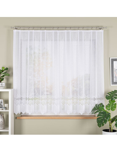 MODESTA Firanka żakardowa gotowa, szerokość 300 x wysokość 160cm, kolor 001 biały 017173