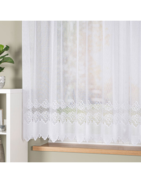MODESTA Firanka żakardowa gotowa, szerokość 300 x wysokość 160cm, kolor 001 biały 017173