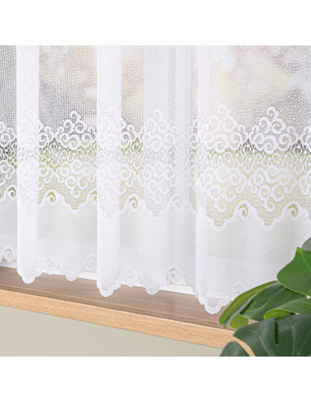 MODESTA Firanka żakardowa gotowa, szerokość 300 x wysokość 160cm, kolor 001 biały 017173