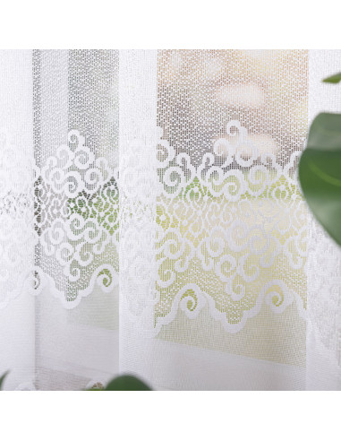 MODESTA Firanka żakardowa gotowa, szerokość 300 x wysokość 160cm, kolor 001 biały 017173