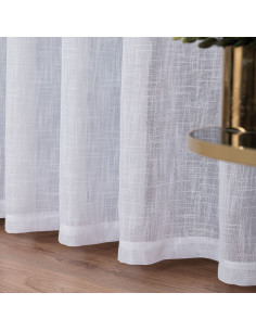 Firana gotowa na przelotkach, 400x250 cm, kolor 001 biały 400002