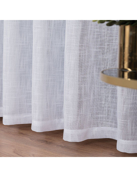 Firana gotowa na przelotkach, 400x250 cm, kolor 001 biały 400002