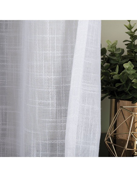 Firana gotowa na przelotkach, 400x250 cm, kolor 001 biały 400002