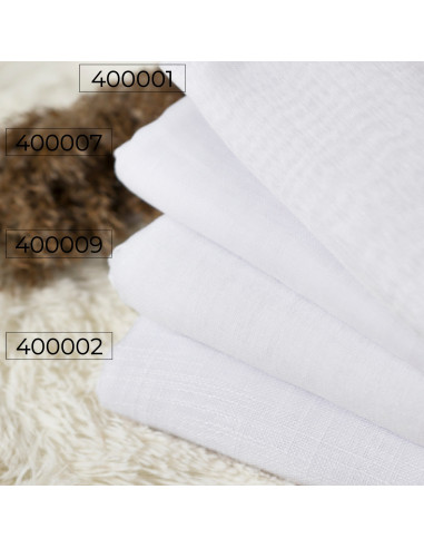 Firana gotowa na przelotkach, 400x250 cm, kolor 001 biały 400002