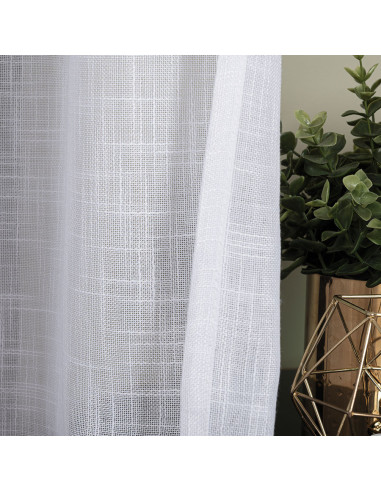 Firana gotowa na przelotkach, 300x250 cm, kolor 001 biały 400002