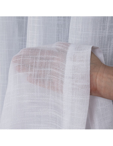 Firana gotowa na przelotkach, 300x250 cm, kolor 001 biały 400002