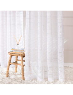 Firana gotowa na taśmie, szerokość 300cm x wysokość 250cm, kolor 001 biały 424088