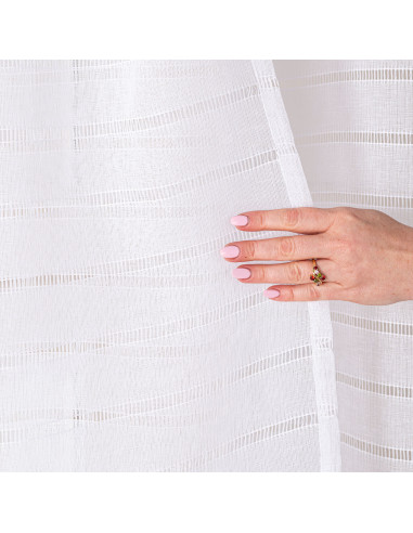 Firana gotowa na taśmie, szerokość 300cm x wysokość 250cm, kolor 001 biały 424088