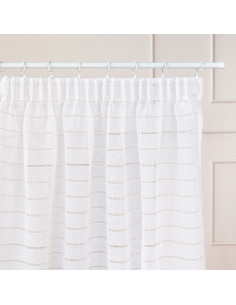 Firana gotowa na taśmie, szerokość 140cm x wysokość 250cm, kolor 001 biały 424088 2