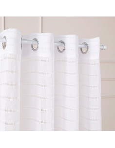 Firana gotowa na przelotkach, szerokość 140cm x wysokość 250cm, kolor 001 biały 424088 2