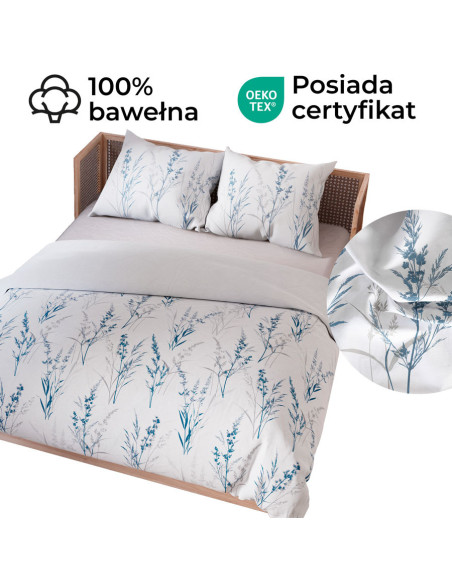 SELA Komplet pościeli z bawełny satynowej 220x200cm 100099