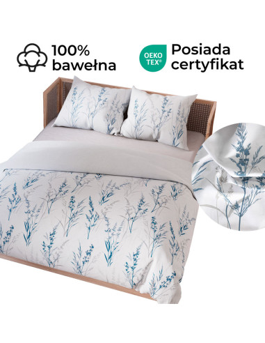 SELA Komplet pościeli z bawełny satynowej 160x200cm 100099