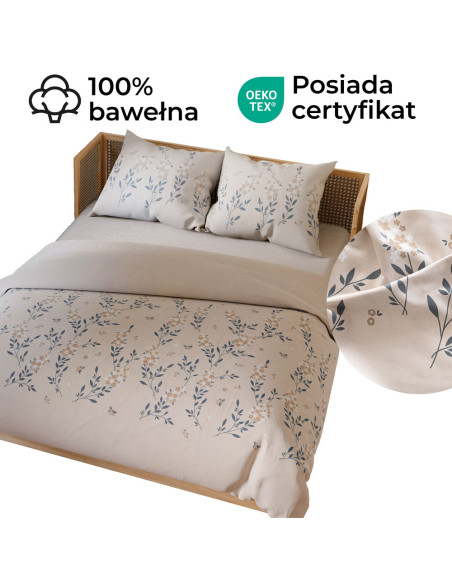 AMALIA Komplet pościeli z bawełny satynowej 220x200cm 100094