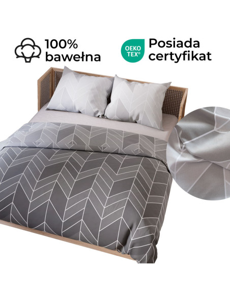 NITTA Komplet pościeli z bawełny satynowej 160x200cm 100100