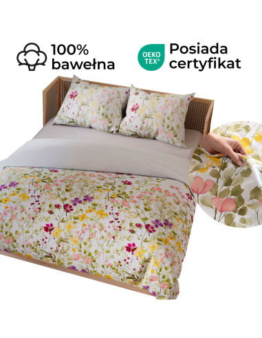 FLORINA Komplet pościeli z bawełny satynowej 160x200cm 100095