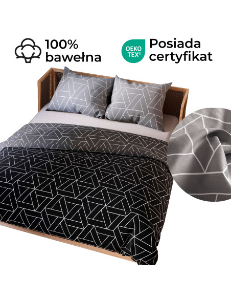 ZEFIRA Komplet pościeli z bawełny satynowej 160x200cm 100107