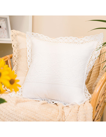 RACHELA Poszewka z ażurem, szerokość 40 x wysokość 40cm, kolor 001 biały 912432