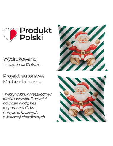 PASKI Z MIKOŁAJEM, BAJKOWE ŚWIĘTA Poszewka dekoracyjna VELVET, 40x40cm, kolor 001 biały PBN359