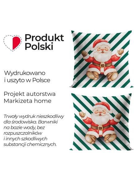 PASKI Z MIKOŁAJEM, BAJKOWE ŚWIĘTA Poszewka dekoracyjna VELVET, 40x40cm, kolor 001 biały PBN359