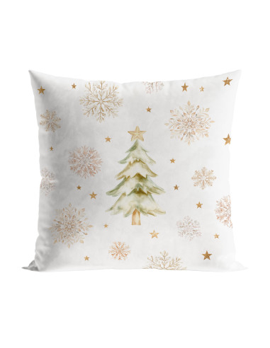 CHOINKI, ZIMOWA OPOWIEŚĆ Poszewka dekoracyjna VELVET, 40x40cm, kolor 001 biały PBN336