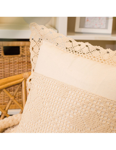 RACHELA Poszewka z ażurem, szerokość 40 x wysokość 40cm, kolor 012 kremowy 912432