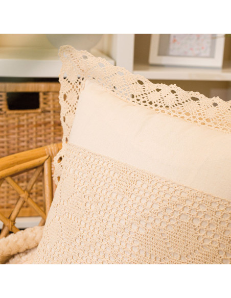 RACHELA Poszewka z ażurem, szerokość 40 x wysokość 40cm, kolor 012 kremowy 912432