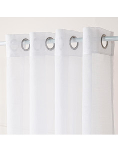 ETAMINA Firana gotowa na srebrnych przelotkach, szerokość 140 x wysokość 230cm, kolor 001 biały ETAMIN 2