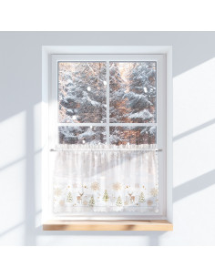 CHOINKI, ZIMOWA OPOWIEŚĆ Zazdrostka woalowa, WOAL, szerokość 100 x wysokość 40cm,  kolor 001 biały PBN336 2