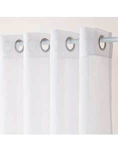ETAMINA Firana gotowa na srebrnych przelotkach, szerokość 200 x wysokość 250cm, kolor 001 biały ETAMIN 2