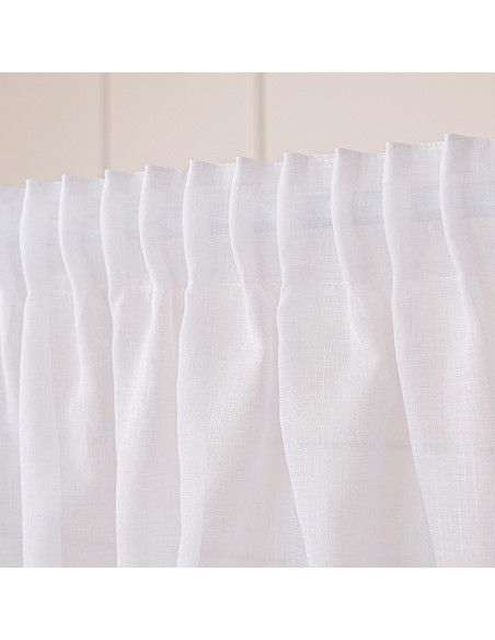 NALA Firana gotowa na taśmie, szerokość 300cm x wysokość 250cm, kolor 001 biała 002022