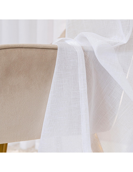 NALA Firana gotowa na taśmie, szerokość 300cm x wysokość 250cm, kolor 001 biała 002022