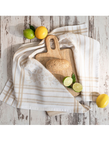 FIOŁKA Ścierka kuchenna, rozmiar 50x70cm, kolor beżowy 002 S00019