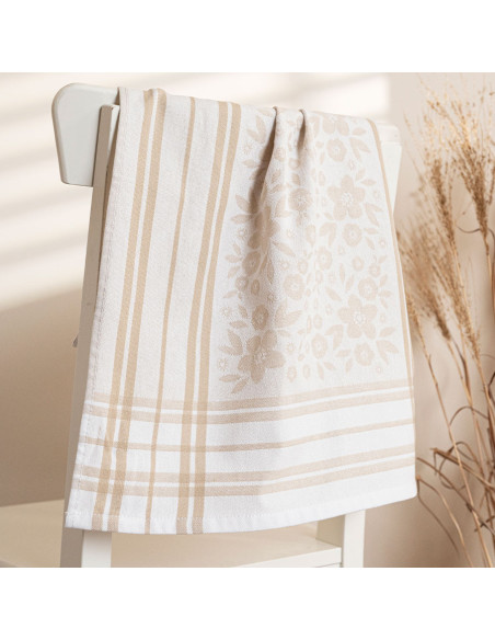 FIOŁKA Ścierka kuchenna, rozmiar 50x70cm, kolor beżowy 002 S00019