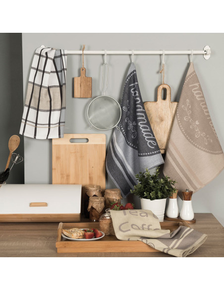 HANDMADE Ścierka kuchenna, rozmiar 50x70cm, kolor beżowy 002 S00008