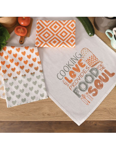 LOVE FOR SOUL Komplet 3 ścierek kuchennych, rozmiar 40x60cm S00013 2