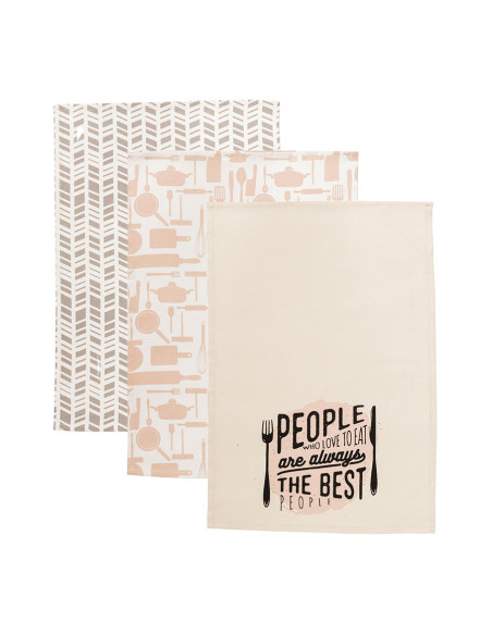 BEST PEOPLE Komplet 3 ścierek kuchennych, rozmiar 40x60cm S00015