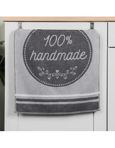 HANDMADE Ścierka kuchenna, rozmiar 50x70cm, kolor szary 001 S00008