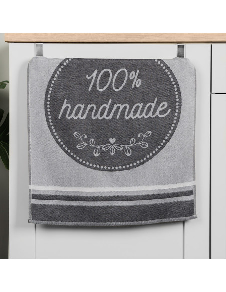 HANDMADE Ścierka kuchenna, rozmiar 50x70cm, kolor szary 001 S00008