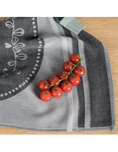 HANDMADE Ścierka kuchenna, rozmiar 50x70cm, kolor szary 001 S00008 2