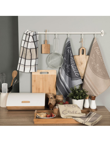 HANDMADE Ścierka kuchenna, rozmiar 50x70cm, kolor szary 001 S00008